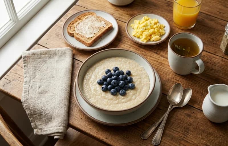 Cream of Wheat with Fresh Blueberries