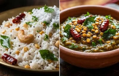 Coconut Rice with Vankaya Pachadi