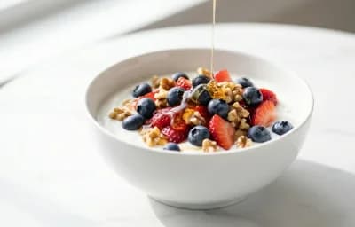 Coconut Yogurt with Berries and Walnuts