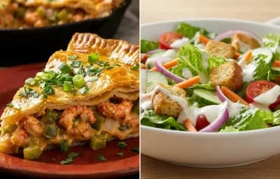 Crawfish Pie with Side Salad