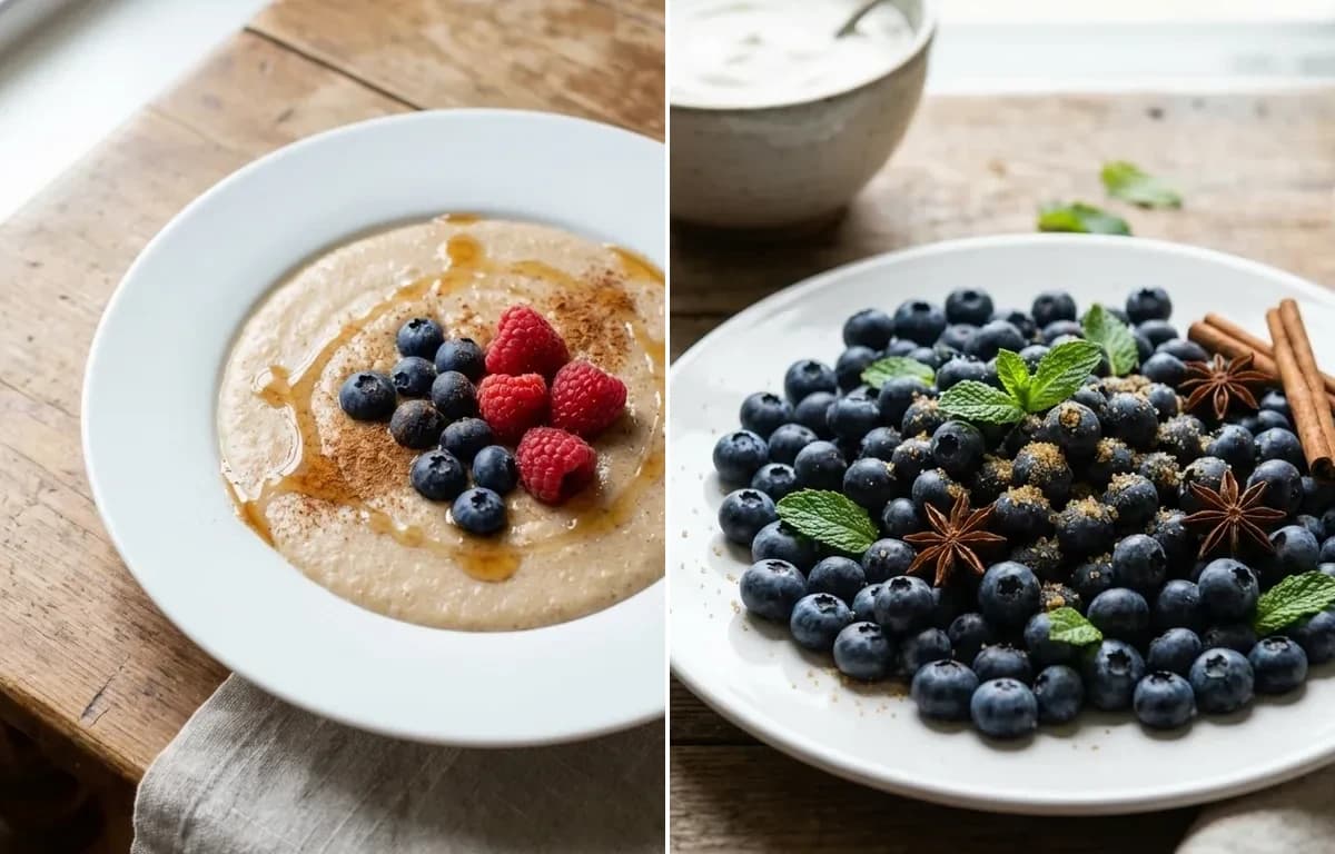 Cream of Wheat with Fresh Blueberries