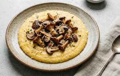 Creamy Polenta with Sautéed Mushrooms