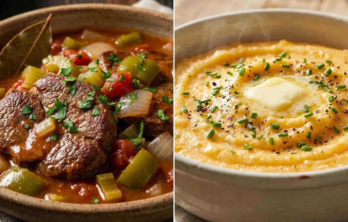 Creole Grillades with Cheese Grits