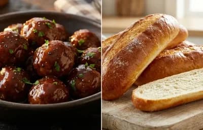 Crockpot Meatballs with Sub Rolls