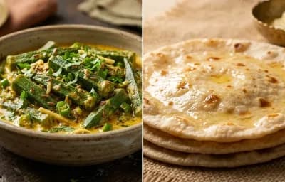 Dahi Bhindi with Rotli