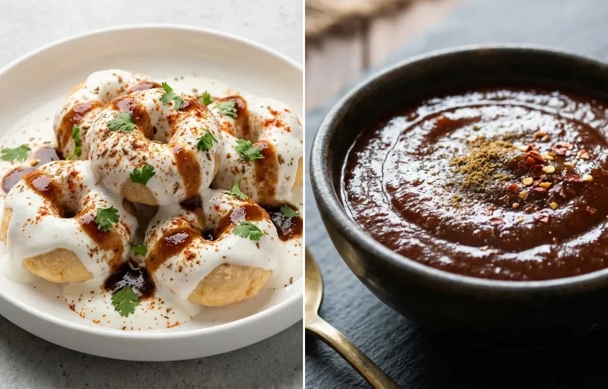 Dahi Vada with Tamarind Chutney