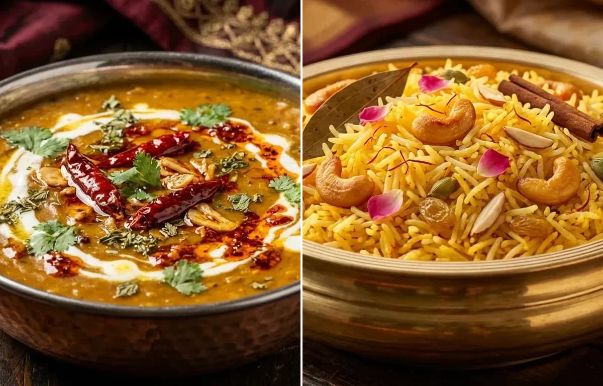 Dal-e-Khaas with Kesar Pulao