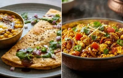 Dal Pakwan with Anda Bhurji