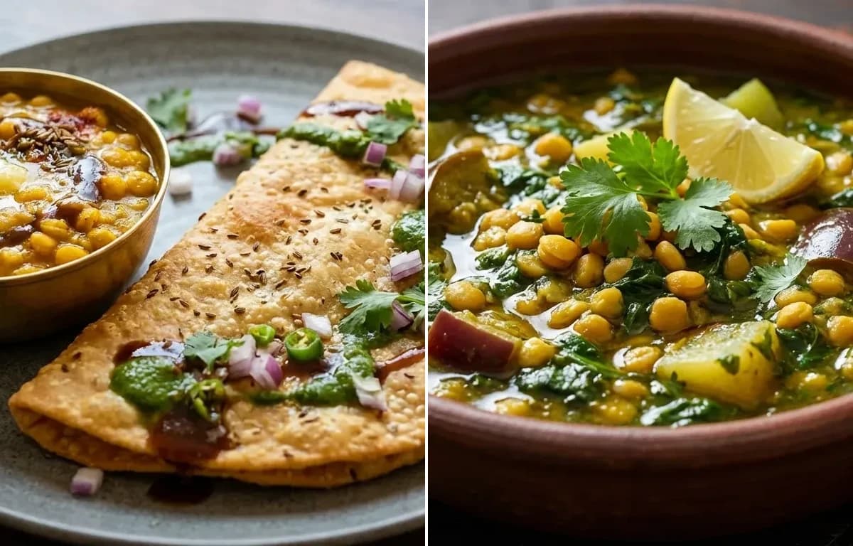Dal Pakwan with Sai Bhaji