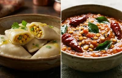 Dal Pitha with Tomato Chutney