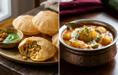 Dal Puri with Dum Aloo