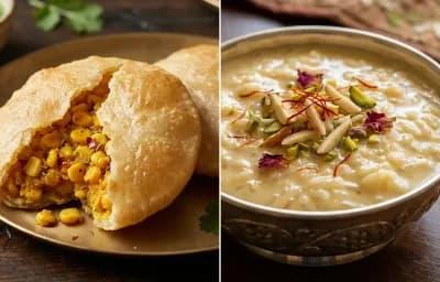 Dalpuri with Rice Kheer