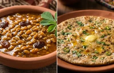 Dana Methi with Bejar ki Roti