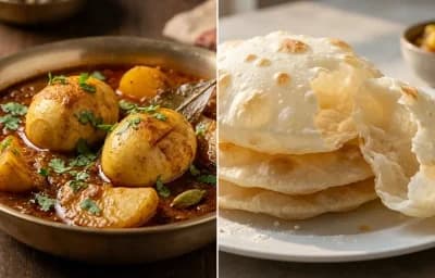 Dim Kosha with Bengali Luchi