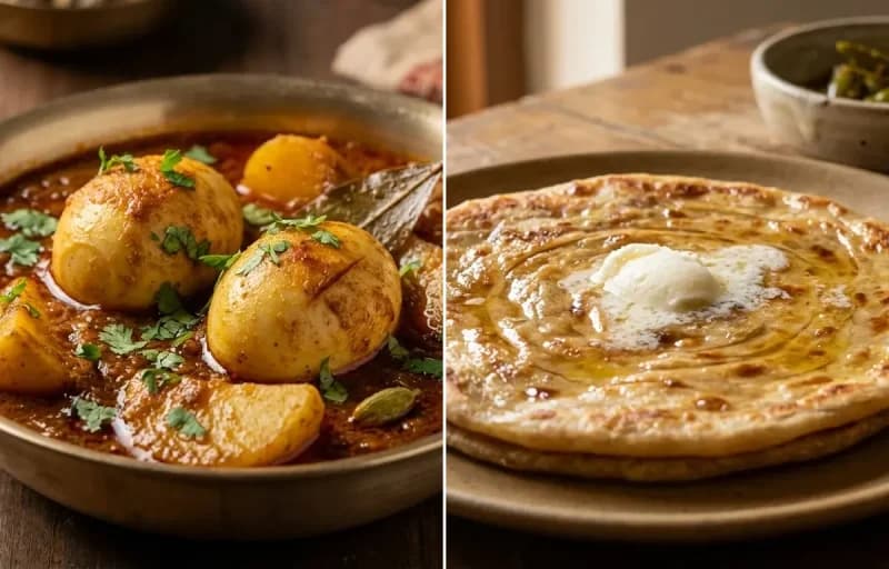 Dim Kosha with Paratha