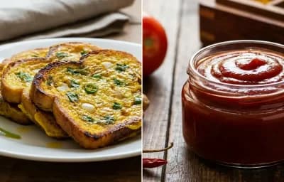 Dim Pauruti with Tomato Ketchup