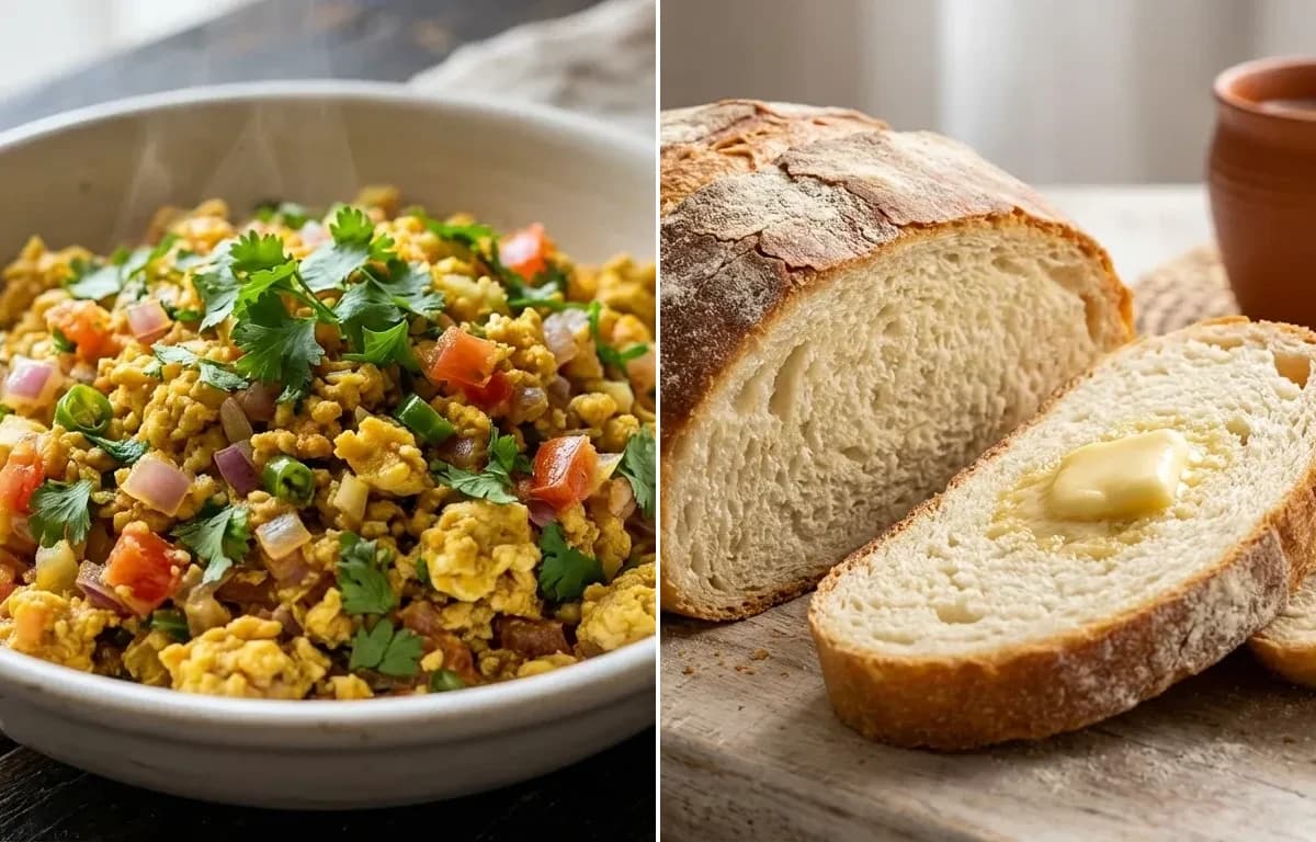 Dimer Bhurji with Bengali Pauroti