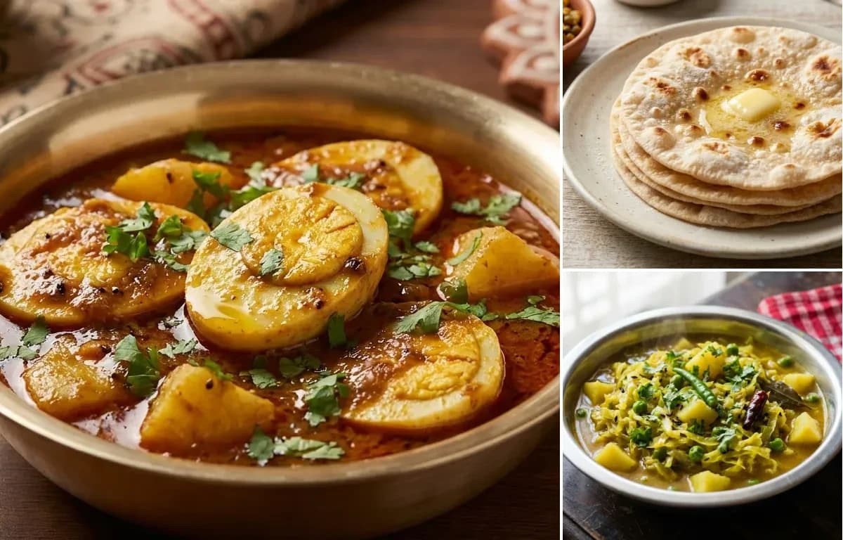 Dimer Dalna, Ruti and Bandhakopir Torkari