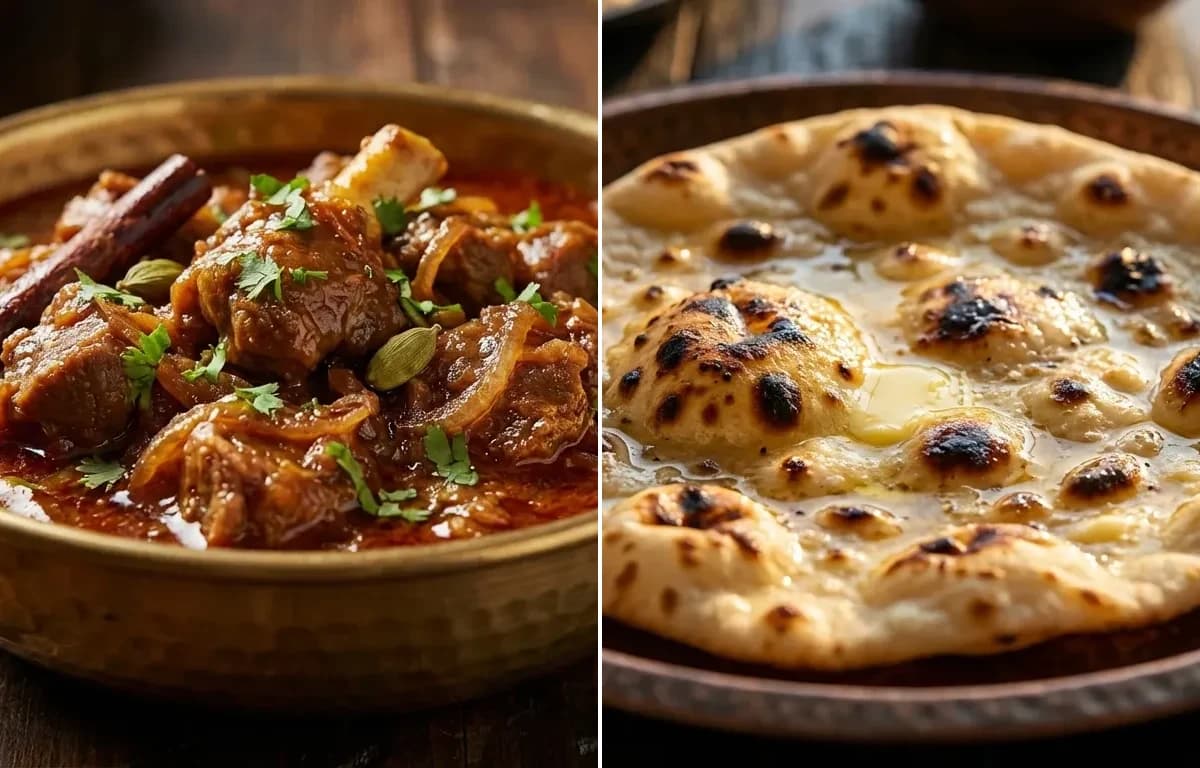 Do Pyaza Gosht with Tandoori Roti