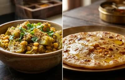 Dodkyachi Bhaji with Puran Poli