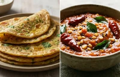 Doodhi Thepla with Tomato Chutney