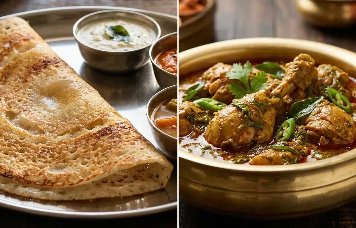 Dosa with Gongura Kodi Kura