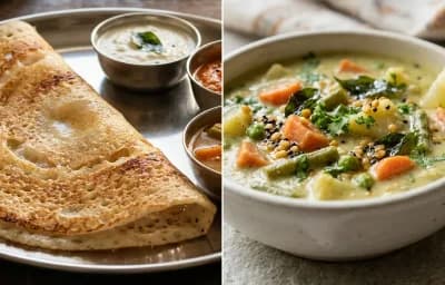 Dosa with Vegetable Sagu