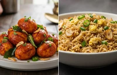 Egg 65 with Garlic Egg Fried Rice