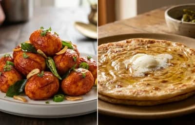 Egg 65 with Paratha