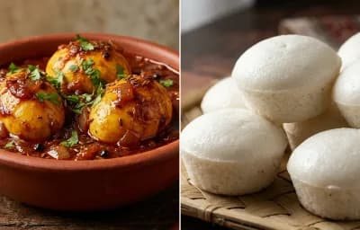 Egg Balchao with Goan Sannas
