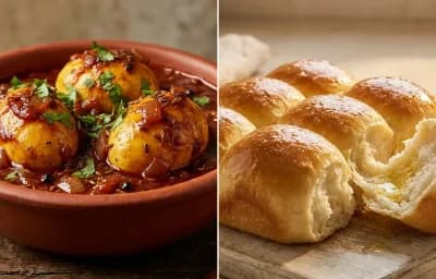 Egg Balchao with Ladi Pav