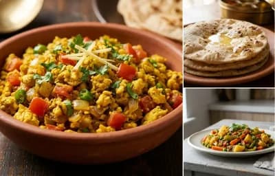 Egg bhurji + roti + sabzi