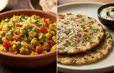 Egg Bhurji with Akki Roti