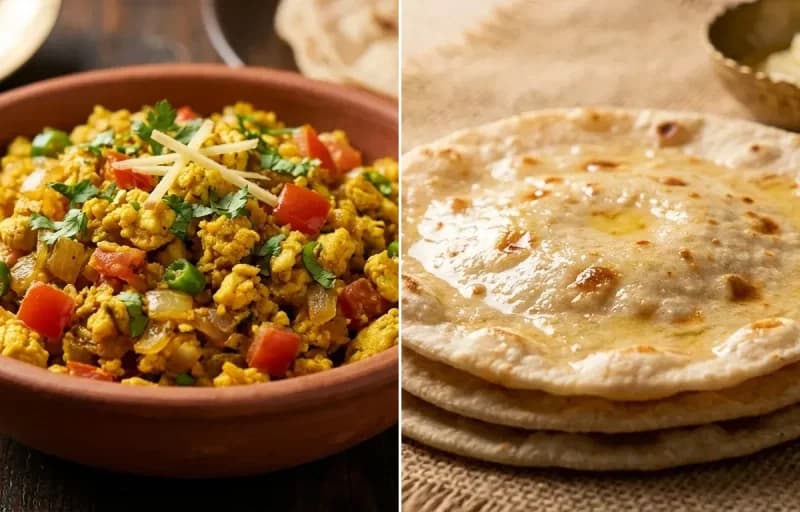 Egg Bhurji with Rotli