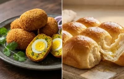 Egg Chops with Ladi Pav