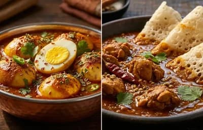 Egg Curry with Kori Rotti