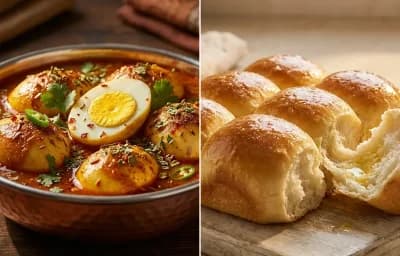 Egg Curry with Ladi Pav