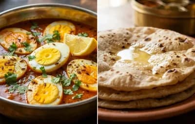 Egg Curry with Roti