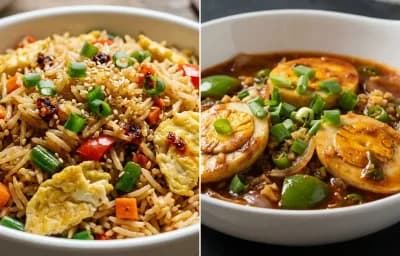 Egg Fried Rice with Chilli Egg Gravy