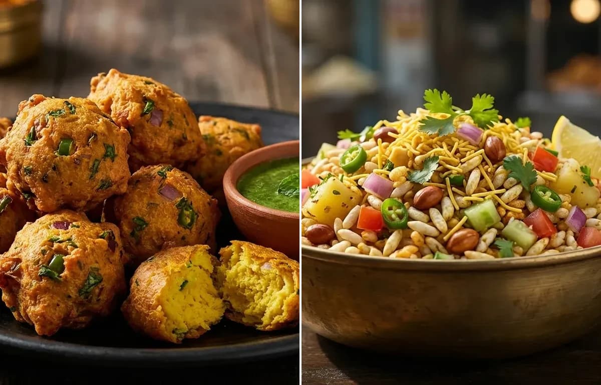 Egg Fritters with Jhal Muri
