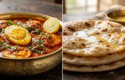 Egg Ghee Roast with Chapati