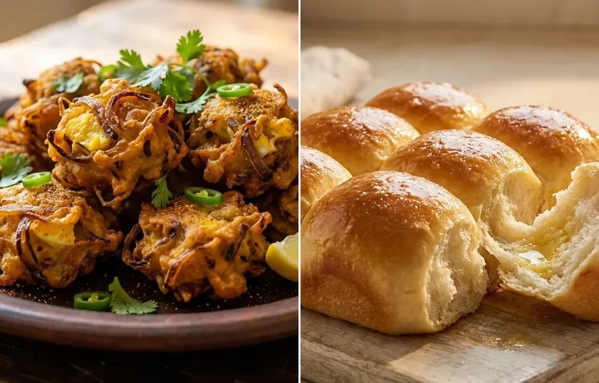 Egg Kanda Bhaji with Ladi Pav