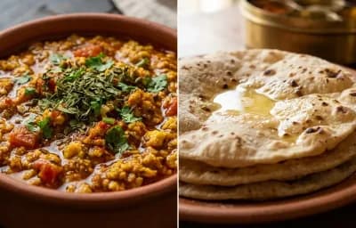 Egg Keema Masala with Roti