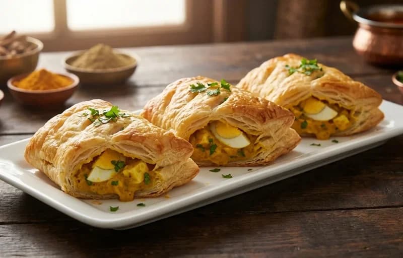 Egg Korma Puffs