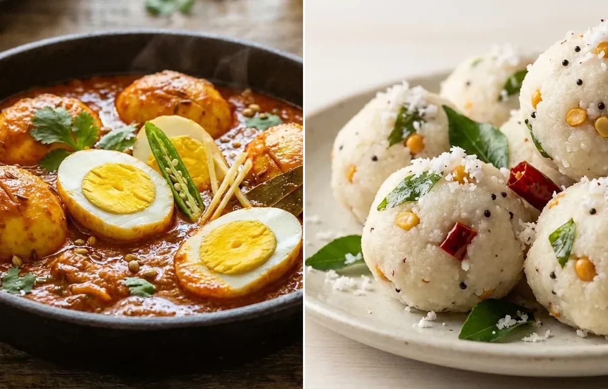 Egg Masala Curry with Pundi Gatti