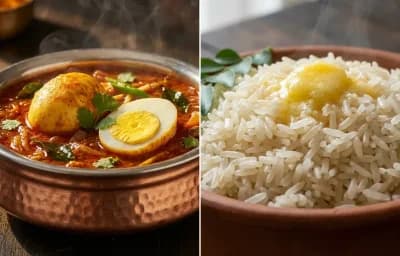 Egg Masala with Ukda Tandul