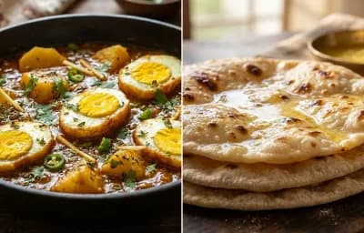 Egg Potato Curry with Chapati