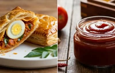 Egg Puffs with Tomato Ketchup