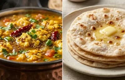 Egg Tadka with Ruti
