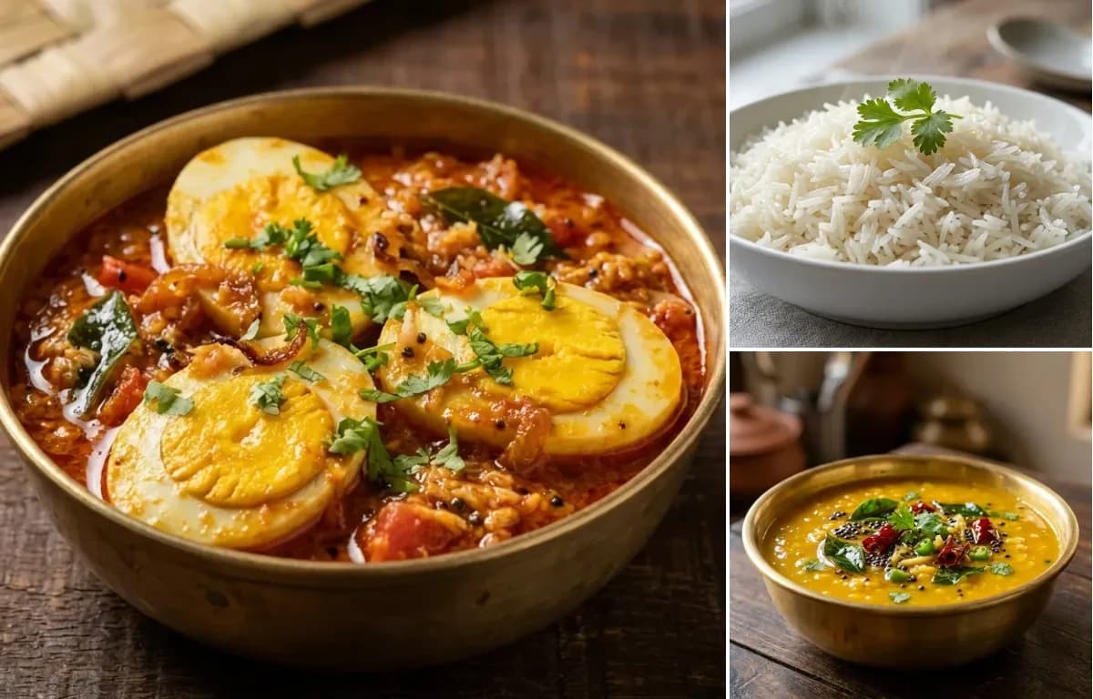 Egg Urval, Boiled Rice and Dalithoy